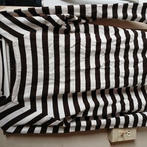 LOFT Black And White Stripe Long Sleeve Sweater